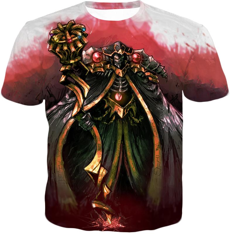 Overlord Ultimate Sorcerer King Guild Master Ainz Ooal Gown Cool Anime T-Shirt OL042-otakuplan
