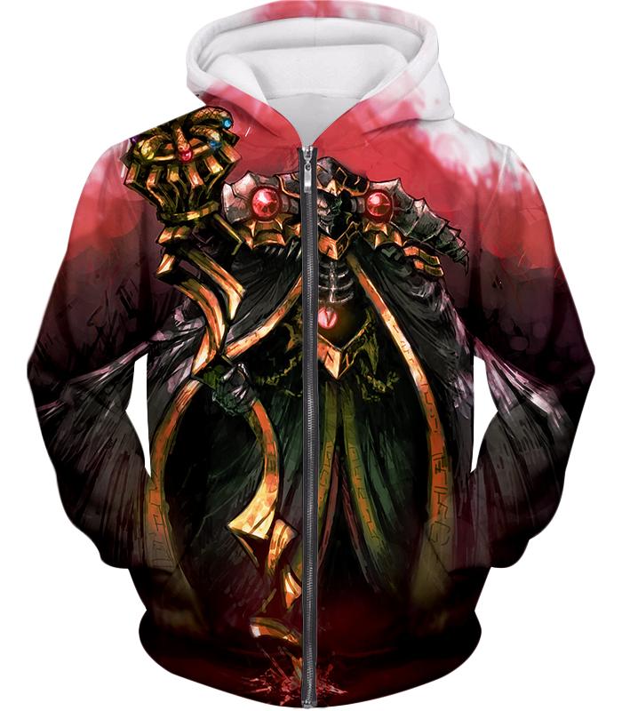 Overlord Ultimate Sorcerer King Guild Master Ainz Ooal Gown Cool Anime Zip Up Hoodie OL042-otakuplan
