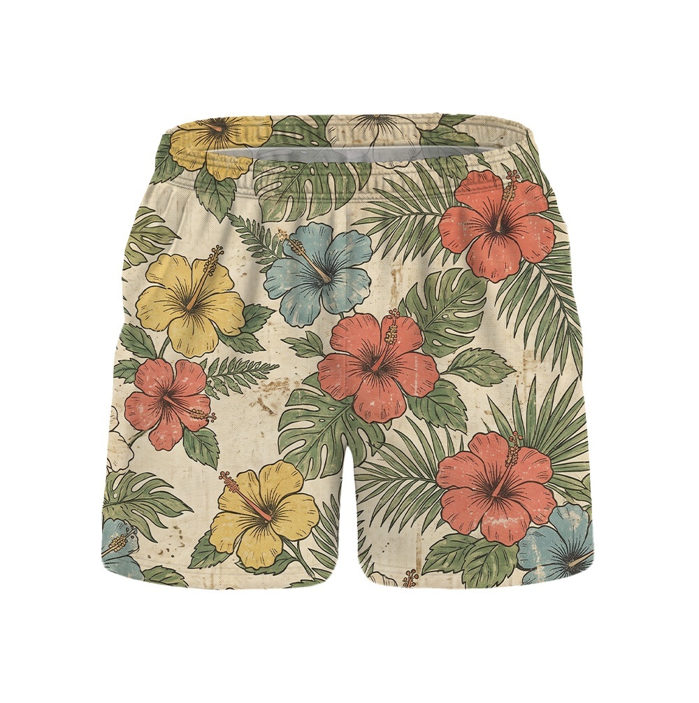 Hawaii Paradise Bird Leaf Camp Shirt
