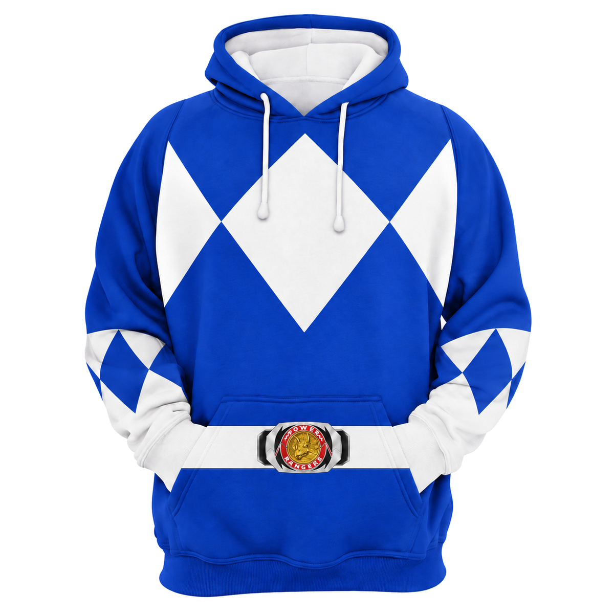 Mighty Morphin Blue Ranger Cosplay Hoodie - front view