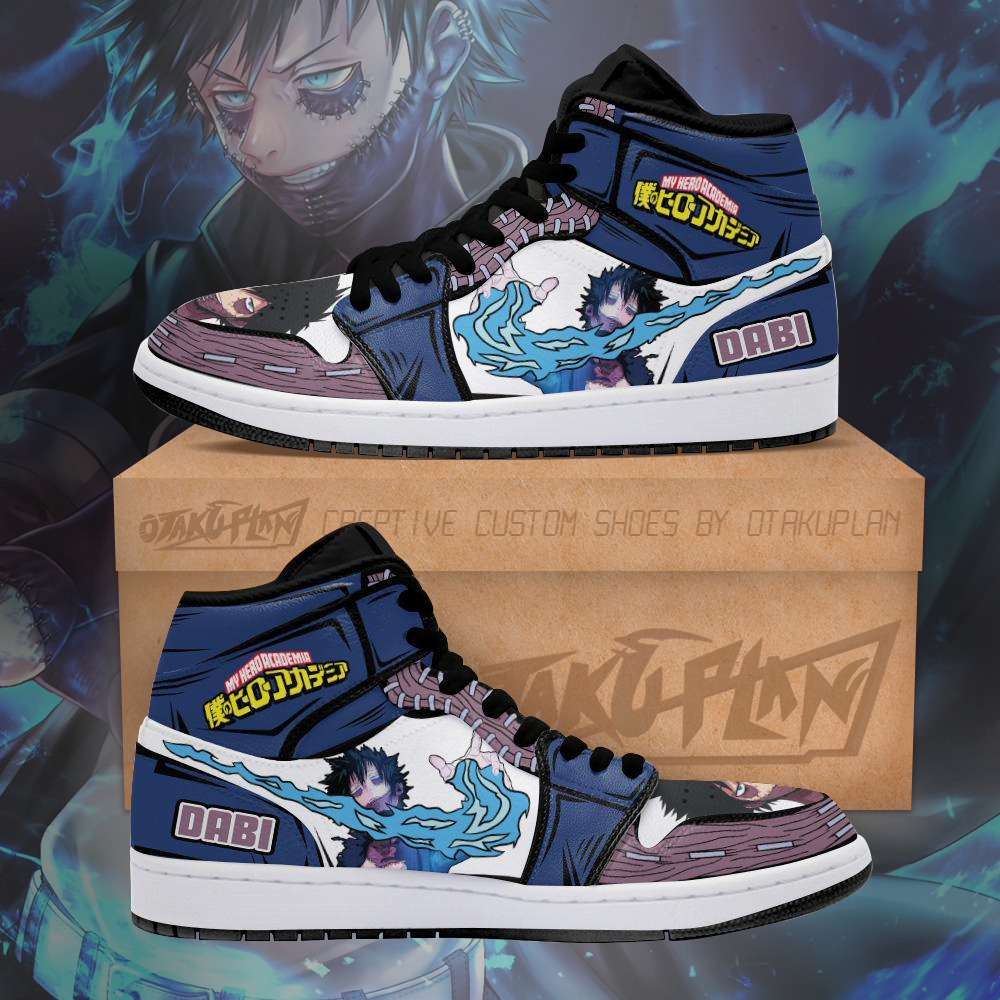 BNHA Dabi Flames MHA Anime Sneakers Shoes-otakuplan