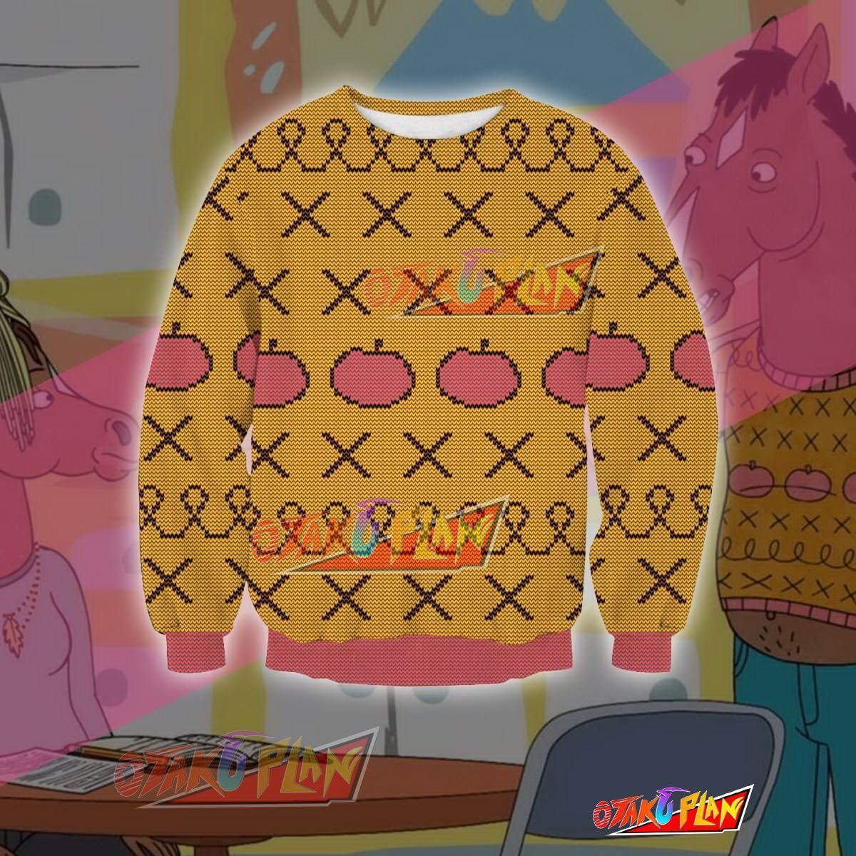 Bojack Horseman Knitting Pattern 3D Print Sweatshirt-otakuplan