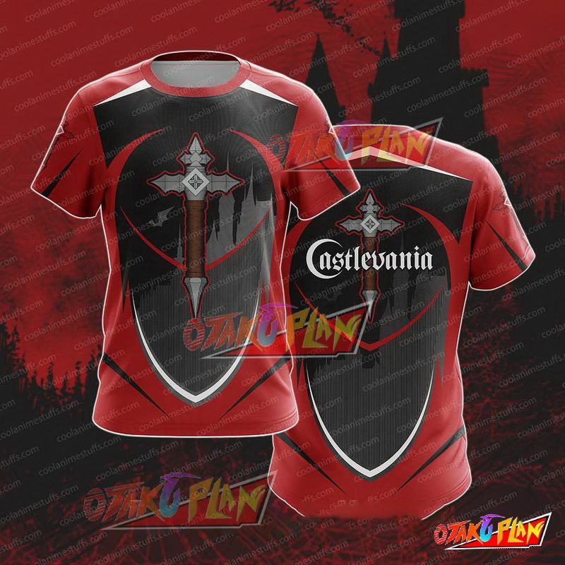 Castlevania Combat Cross T-Shirt-otakuplan