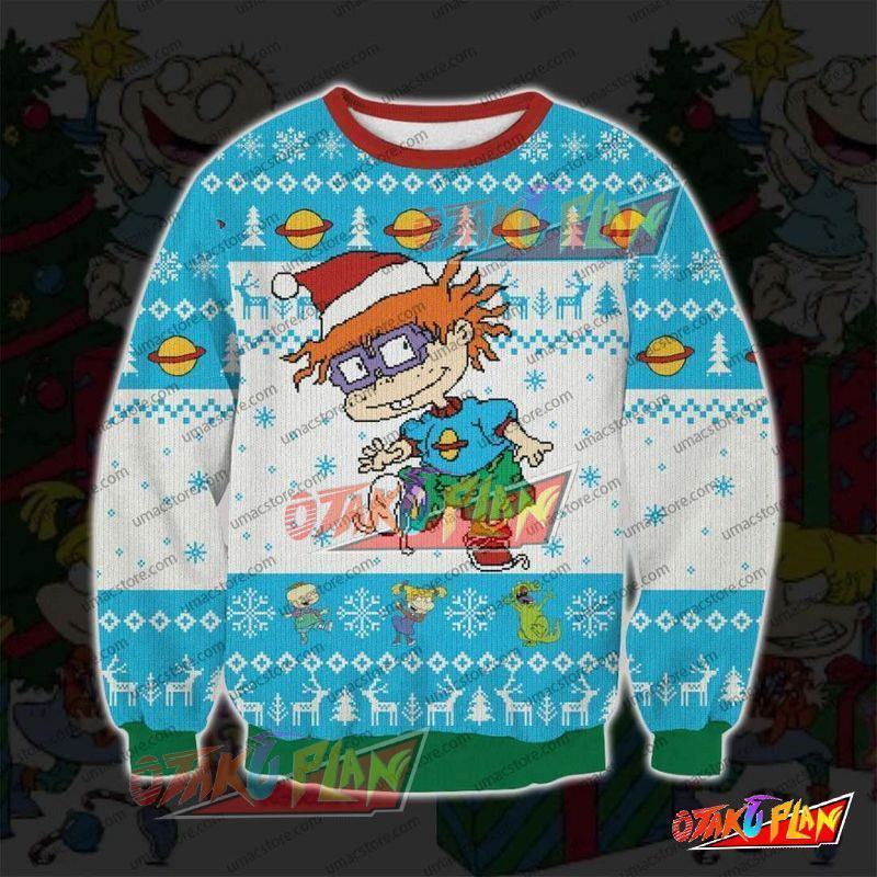 Chuckie Finster Rugrats 3D Print Ugly Christmas Sweatshirt-otakuplan