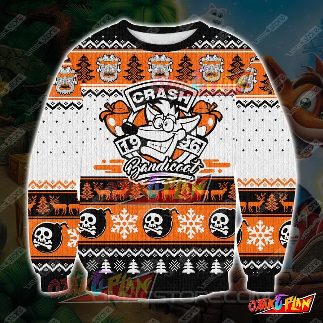 Crash Bandicoot 1996 3D Print Ugly Christmas Sweatshirt-otakuplan