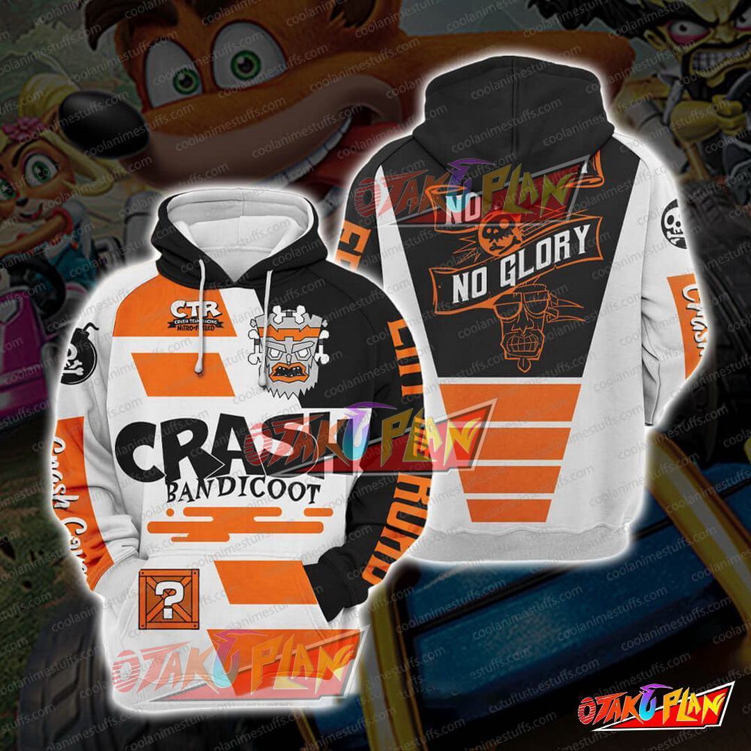 Crash Bandicoot No Crash No Glory Pullover Hoodie-otakuplan