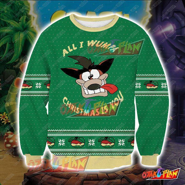 Crash Bandicoot V2 3D Print Ugly Christmas Sweatshirt-otakuplan
