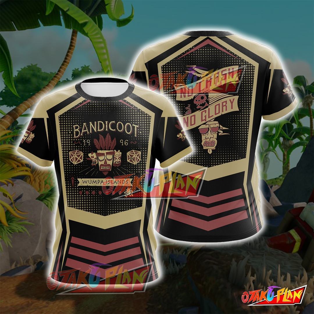 Crash Bandicoot Wumpa Islands Golden T-shirt-otakuplan
