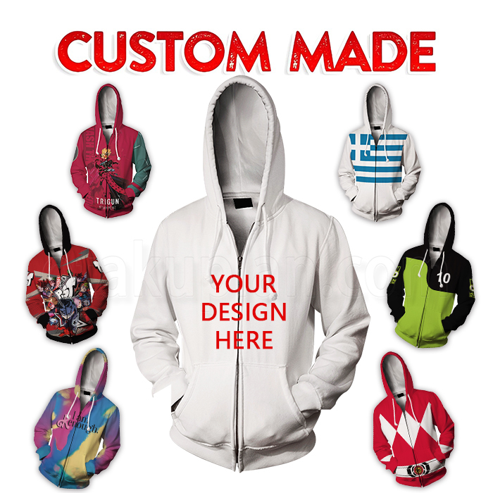 Custom Made 3D Zip Up Hoodies – otakuplan