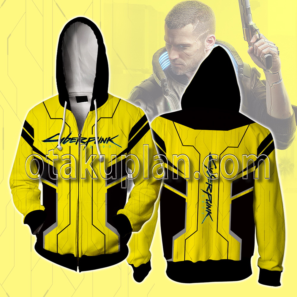 Cyberpunk 2077 Logo Zip Up Hoodie – otakuplan