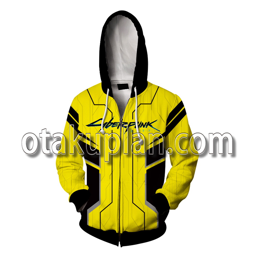 Cyberpunk 2077 Logo Zip Up Hoodie – otakuplan
