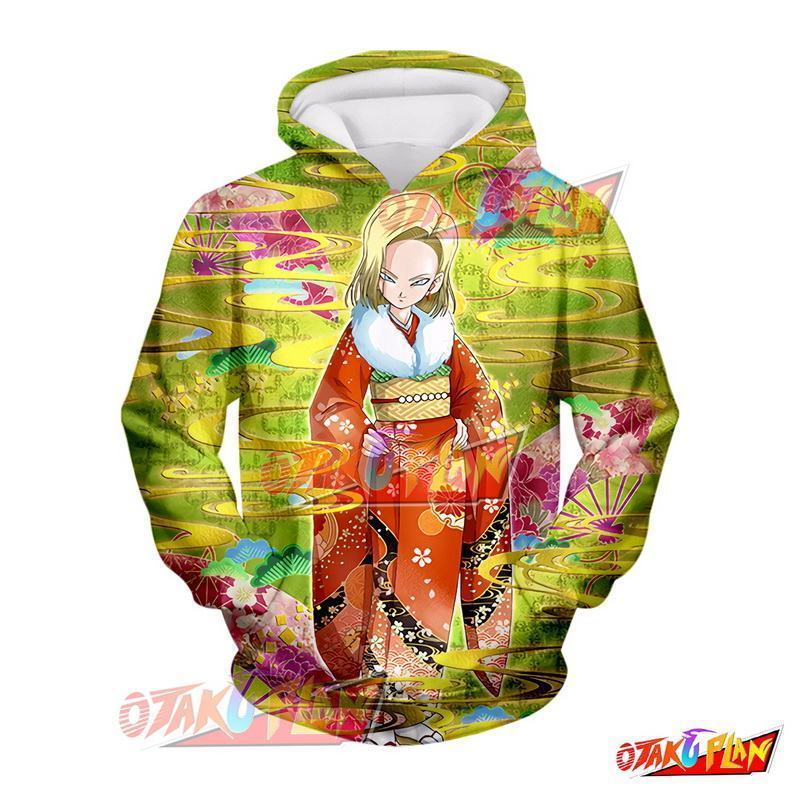 Dragon Ball A New Beginning Android 18 Hoodie-otakuplan