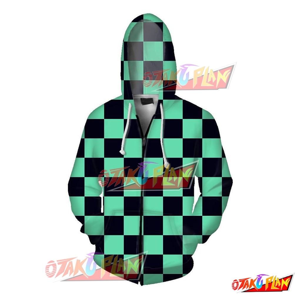 Demon Slayer Kamado Tanjirou Cosplay Zip Up Hoodie-otakuplan