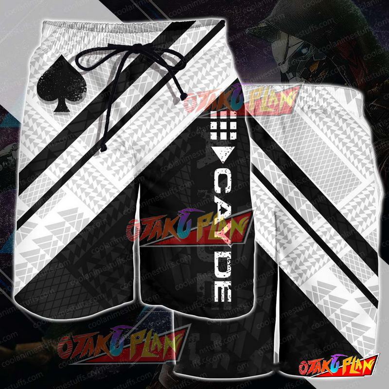 Destiny Cayde 6 Black And White For Men Shorts-otakuplan