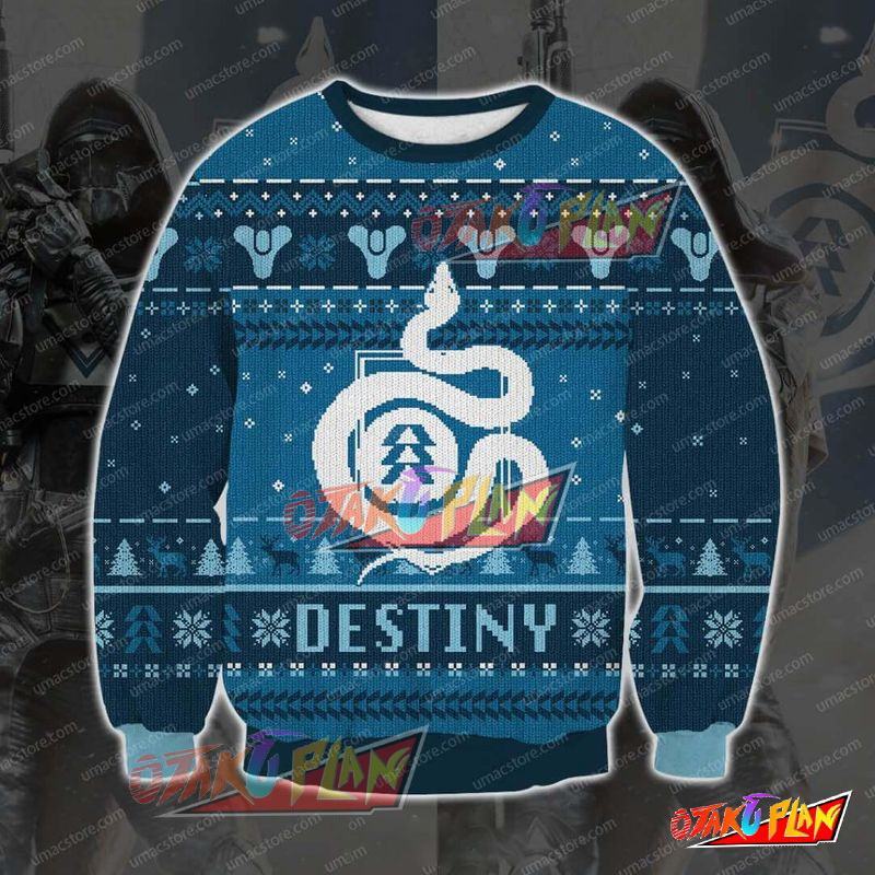 Destiny Hunter 3D Print Pattern Ugly Christmas Sweatshirt-otakuplan