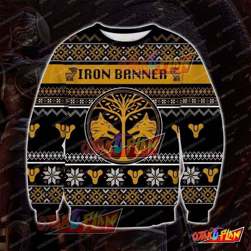Destiny Iron Banner 3D Print Pattern Ugly Christmas Sweatshirt V2-otakuplan