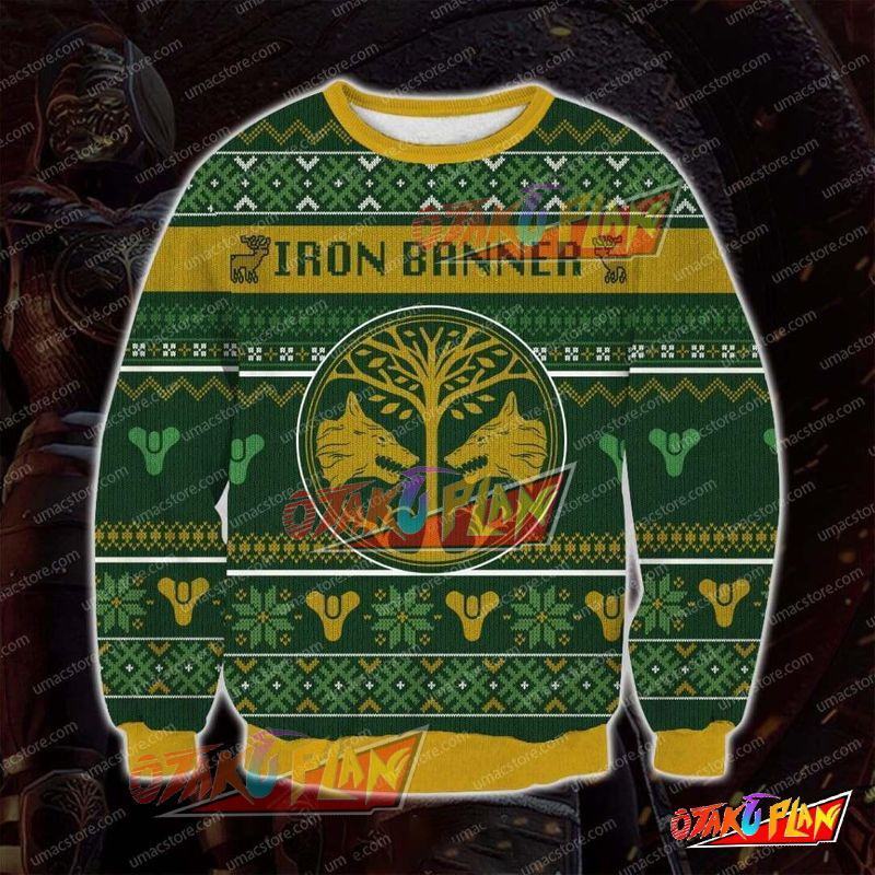 Destiny Iron Banner 3D Print Pattern Ugly Christmas Sweatshirt-otakuplan