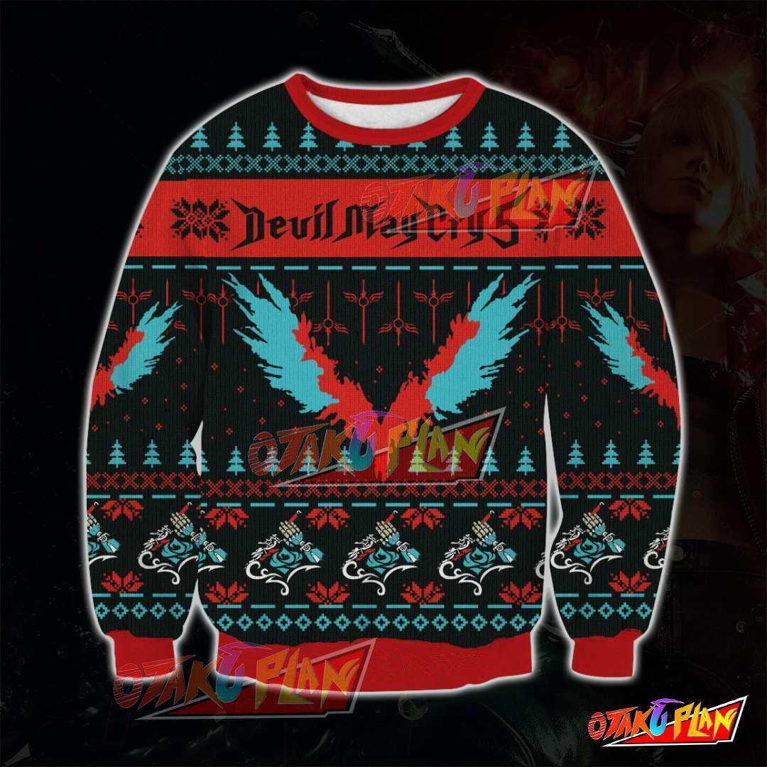 Devil May Cry 3D Print Ugly Christmas Sweatshirt-otakuplan