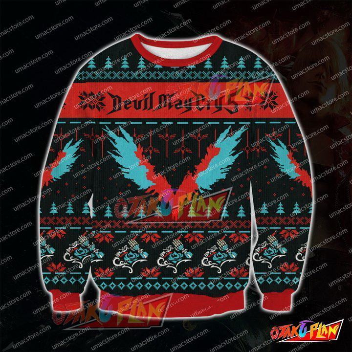 Devil May Cry V2 3D Print Ugly Christmas Sweatshirt-otakuplan