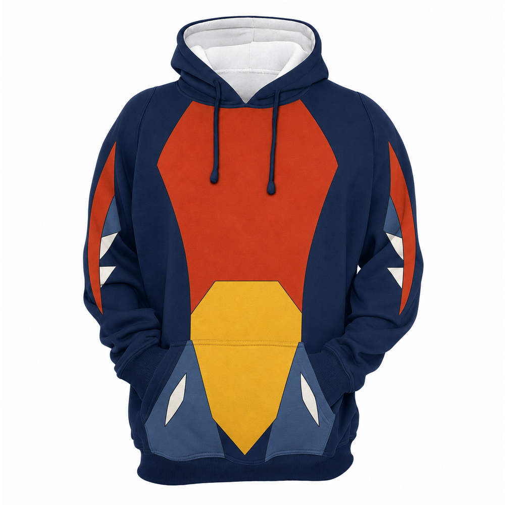 Garchomp Navy Tail Cosplay Hoodie - front view