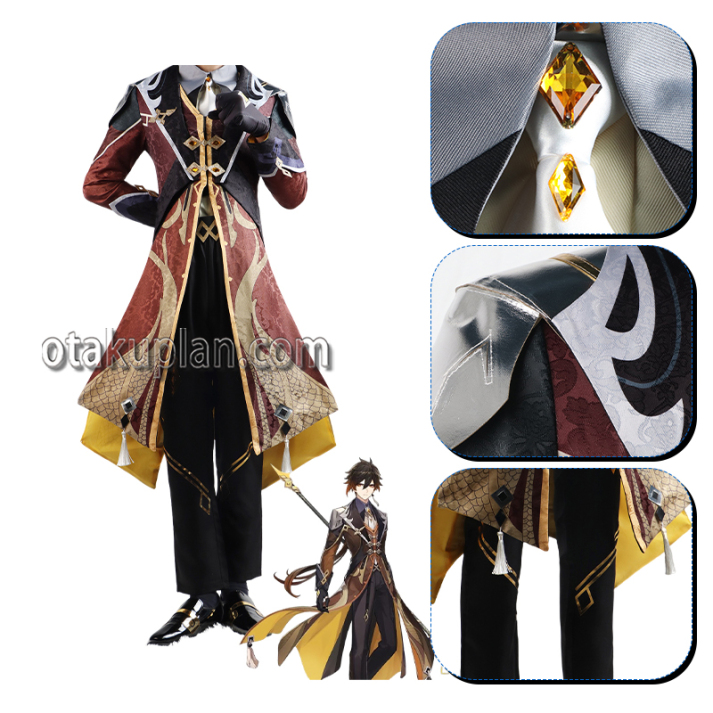 Genshin Impact Zhongli Archon Morax Outfits Cosplay Costume-otakuplan