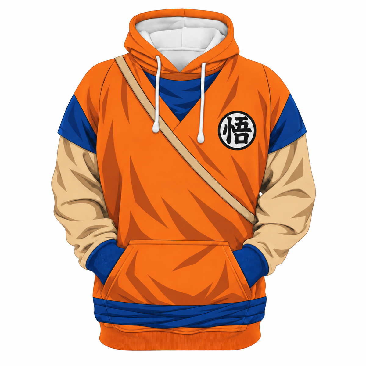 Goku Mini Daima Orange Gi Cosplay Hoodie - front view