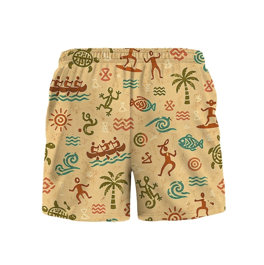 Hawaii Ancient Tapa Glyph Camp Shirt