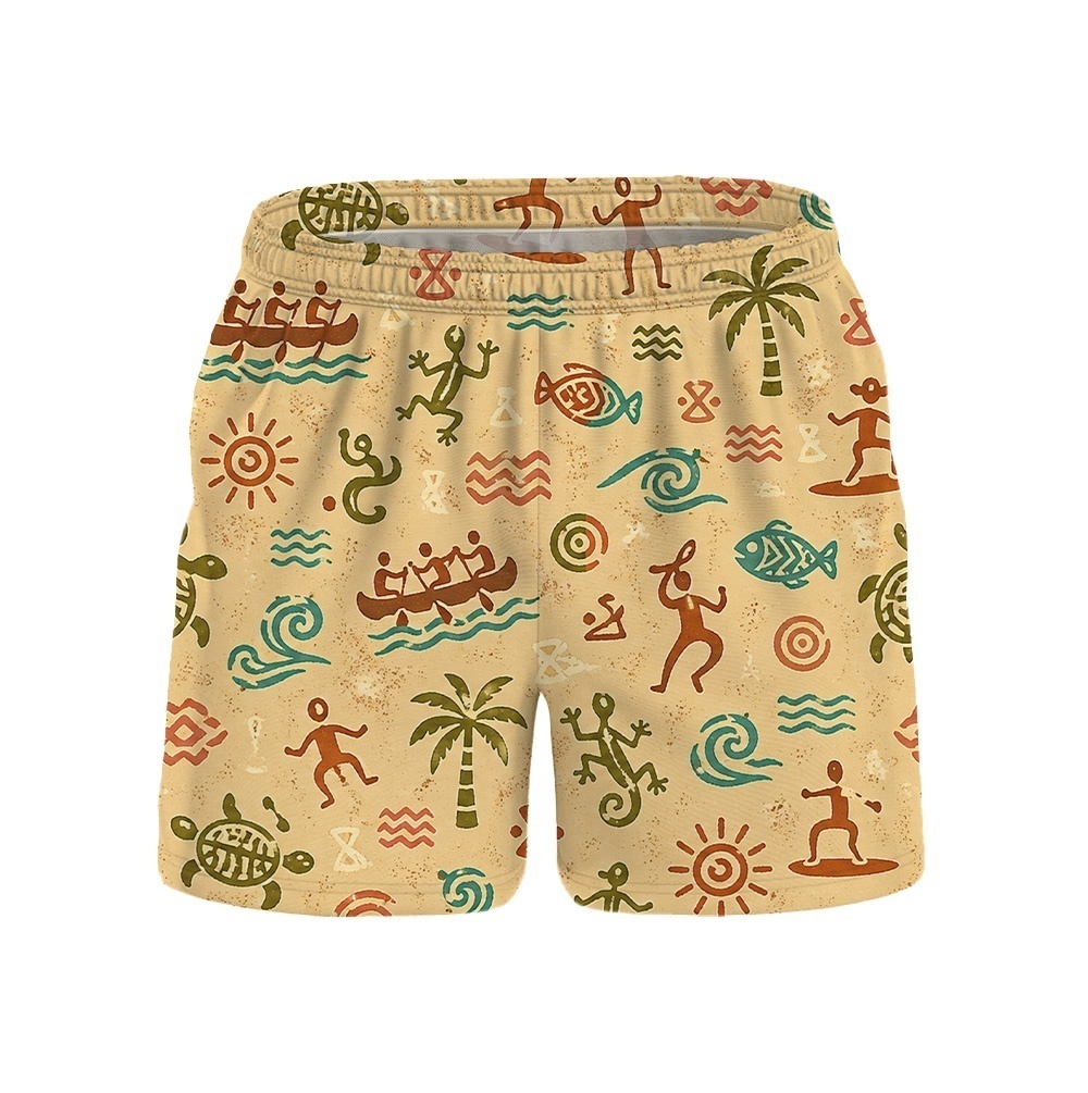 Hawaii Ancient Tapa Glyph Camp Shirt