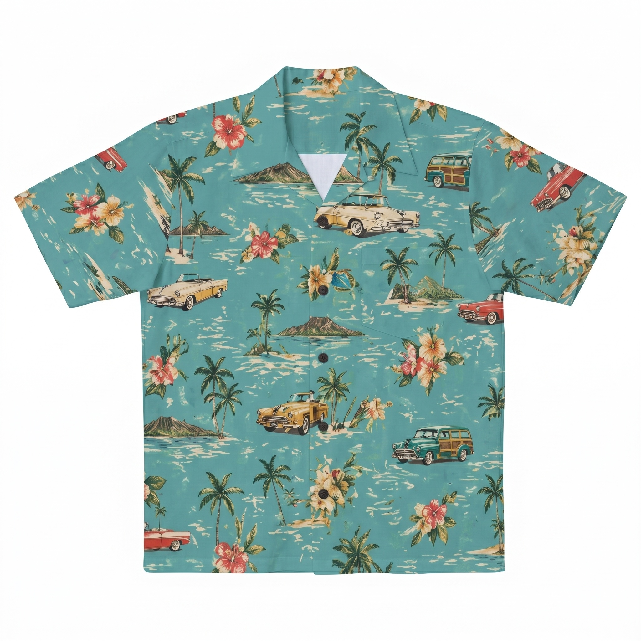 Hawaii Coastal Ocean Scenic Camp Shirt