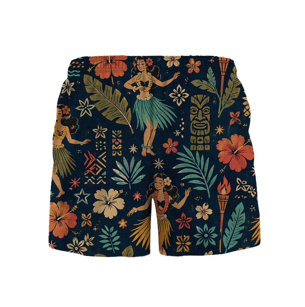 Hawaii Hula Midnight Hula Camp Shirt