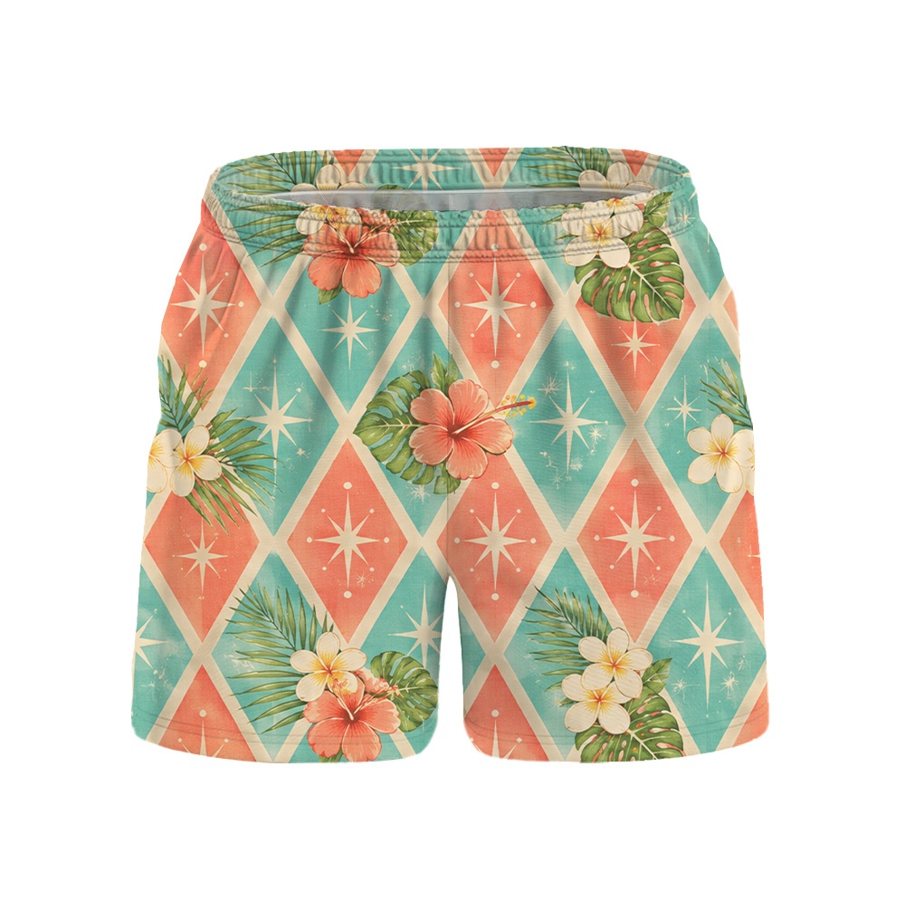 Hawaii Ivory Atomic Tropical Diamond Camp Shirt