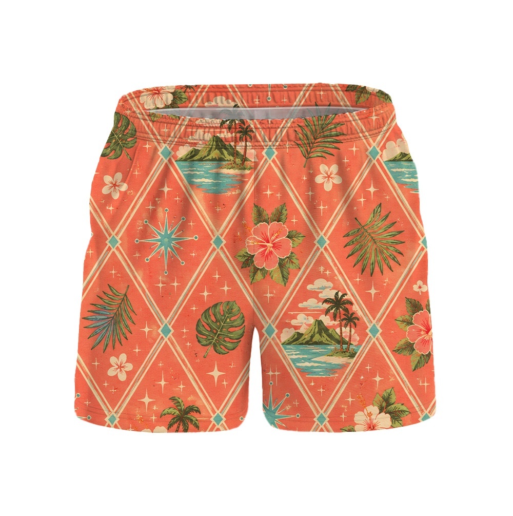 Hawaii Jade Atomic Teal Argyle Camp Shirt