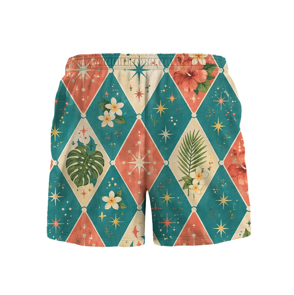 Hawaii Linen Atomic Jade Argyle Camp Shirt