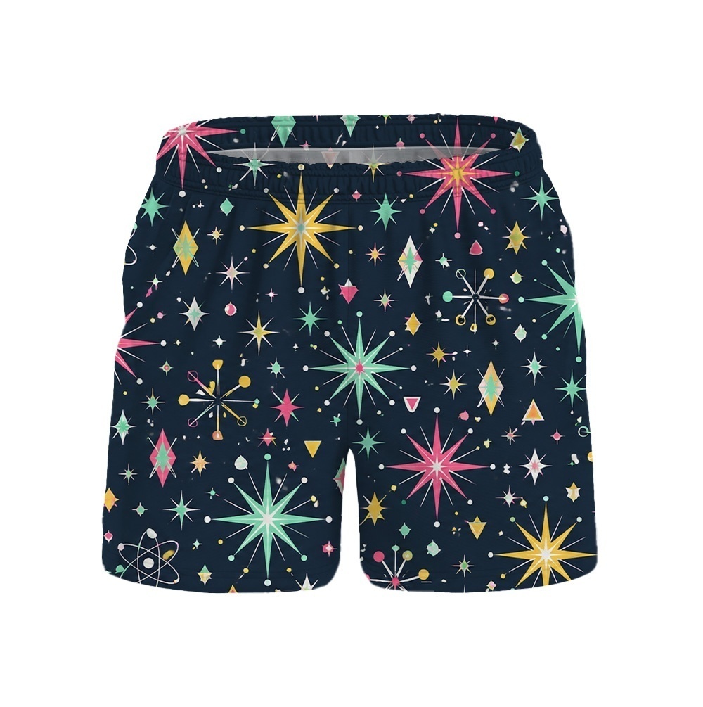 Hawaii Midnight Space Starburst Drawstring Shorts