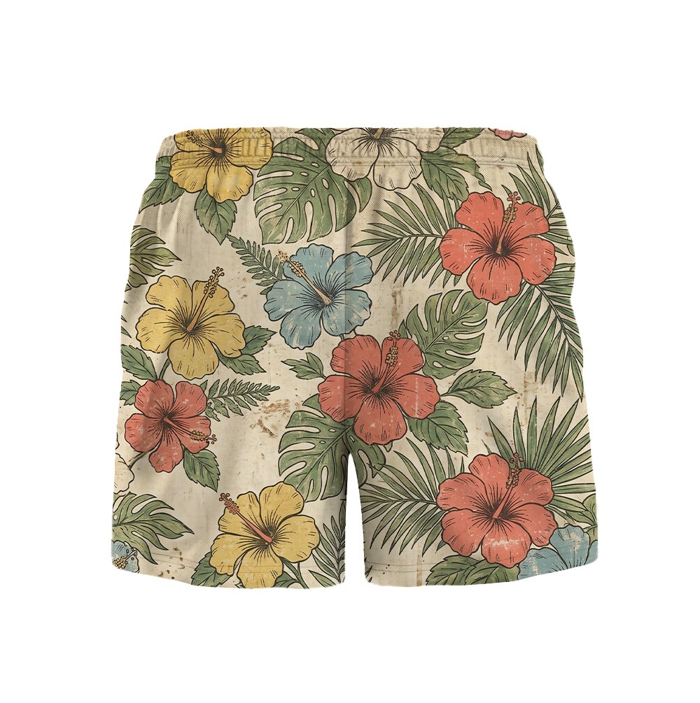 Hawaii Paradise Bird Leaf Camp Shirt