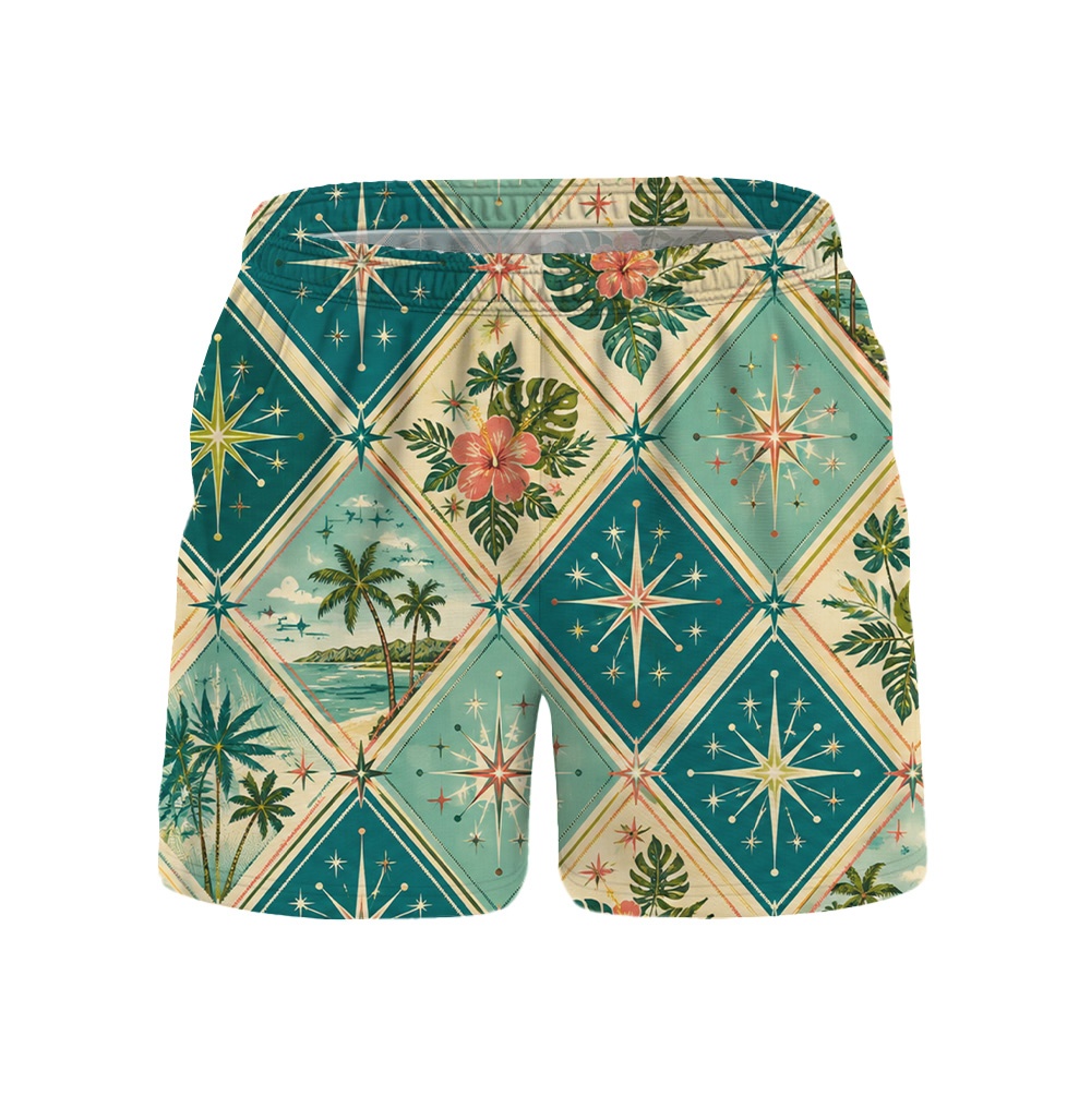 Hawaii Powder Atomic Salmon Argyle Camp Shirt