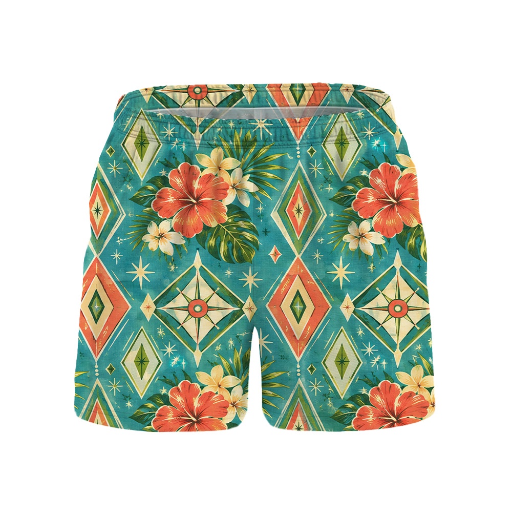 Hawaii Sand Atomic Coral Lattice Camp Shirt