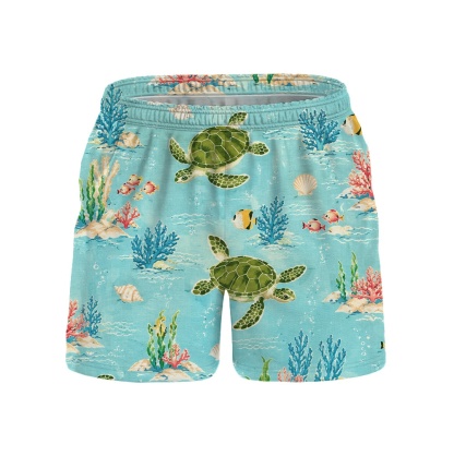 Hawaii Sky Turtle Reef Fish Camp Shirt