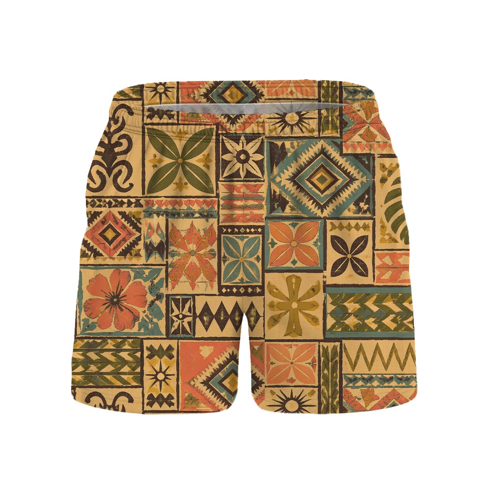 Hawaii Tiki Adobe Mosaic Camp Shirt