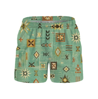 Hawaii Tiki Lagoon Sigil Drawstring Shorts
