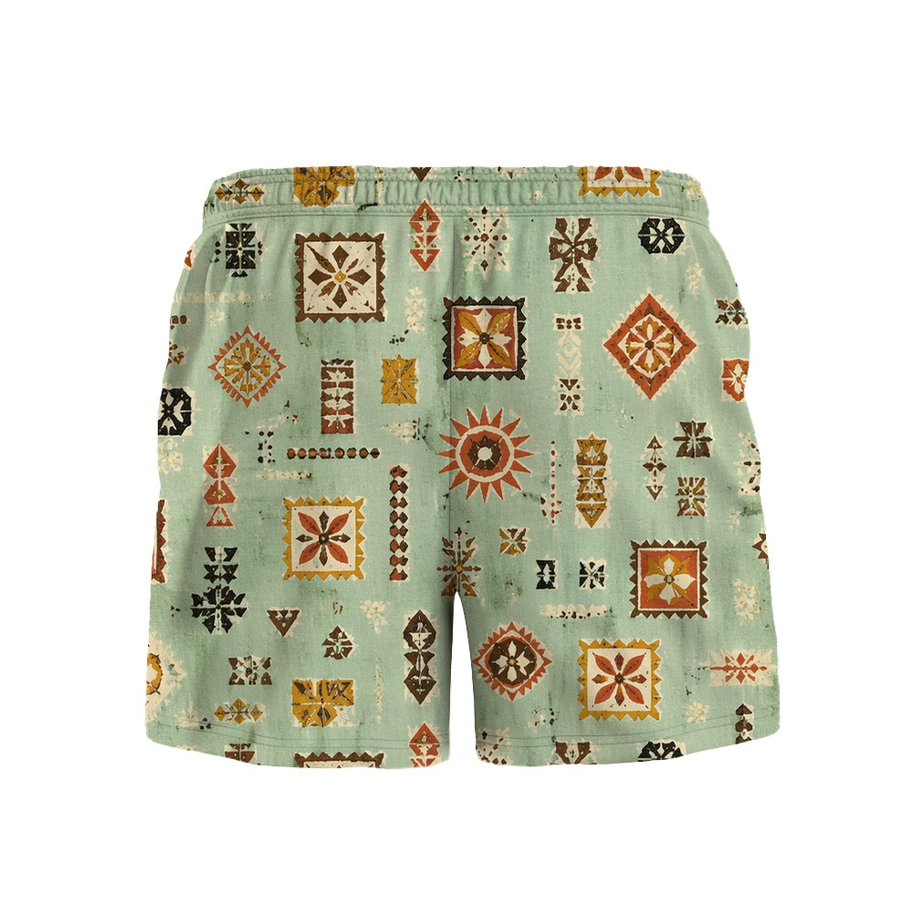 Hawaii Tiki Mint Sigil Drawstring Shorts