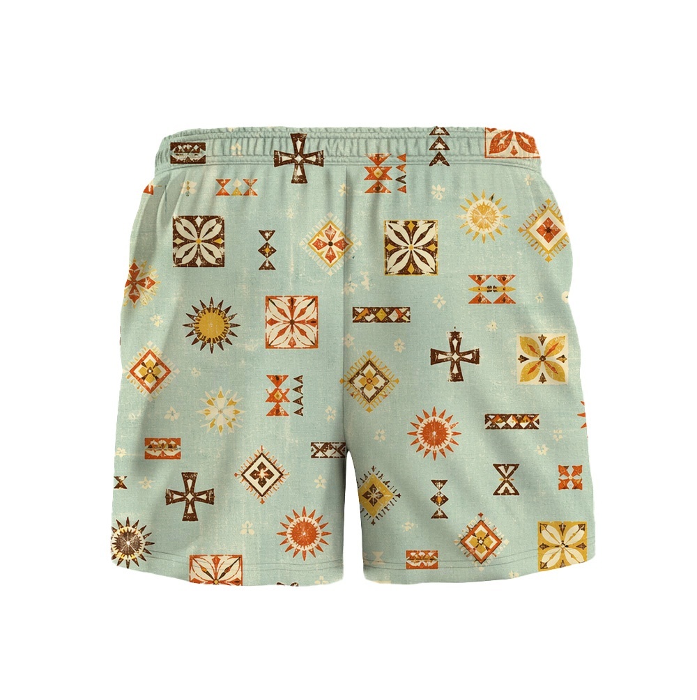 Hawaii Tiki Morning Sigil Drawstring Shorts