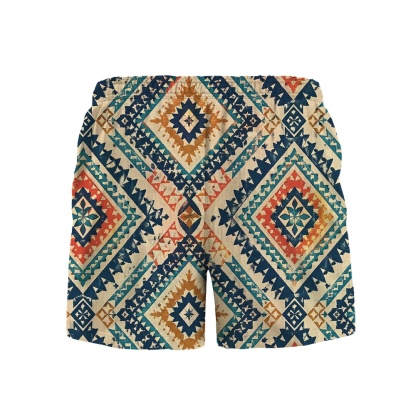 Hawaii Tiki Prism Diamond Drawstring Shorts