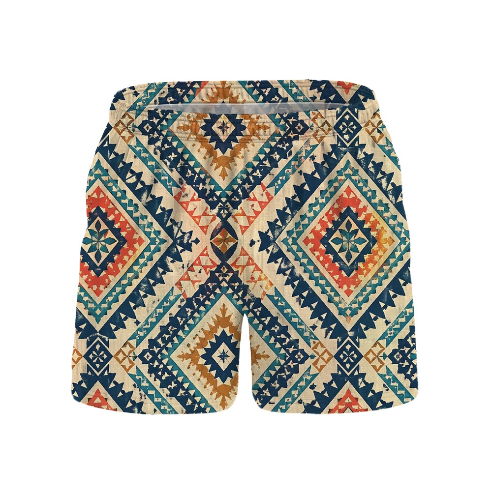 Hawaii Tiki Prism Diamond Drawstring Shorts