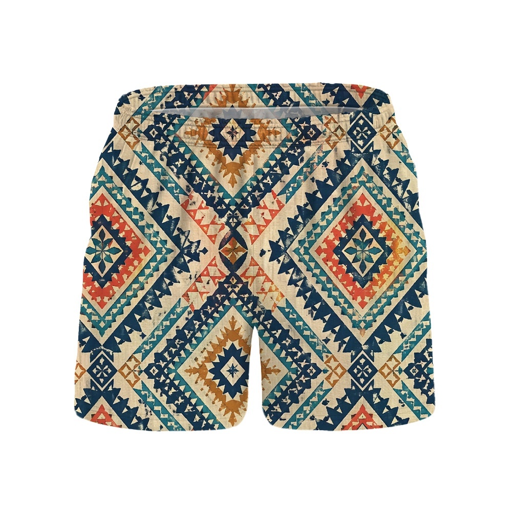 Hawaii Tiki Prism Diamond Drawstring Shorts