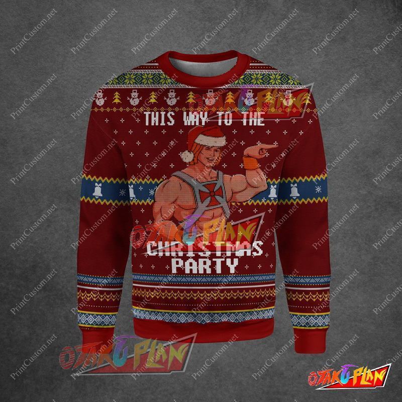 He-Man 3D Print Ugly Christmas Sweatshirt-otakuplan