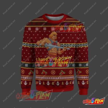 He-Man I Have The Power 3D Print Ugly Christmas Sweatshirt-otakuplan