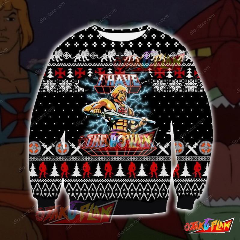 He-Man Knitting Pattern 3D Print Ugly Christmas Sweatshirt V2-otakuplan