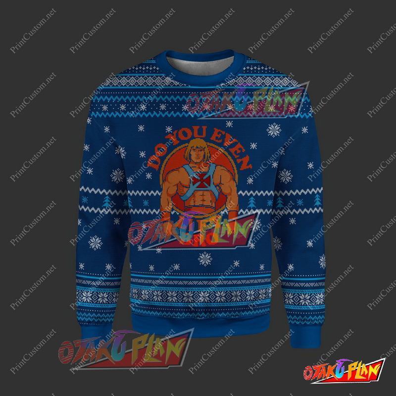 He-Man Lift Bro 3D Print Ugly Christmas Sweatshirt-otakuplan