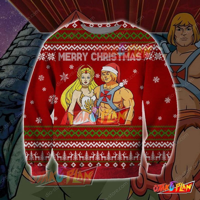 He-Man & She-Ra 3D Print Ugly Christmas Sweatshirt-otakuplan